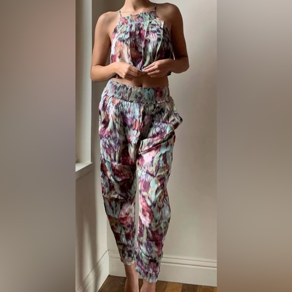 Set of smocked Pants and top NWOT